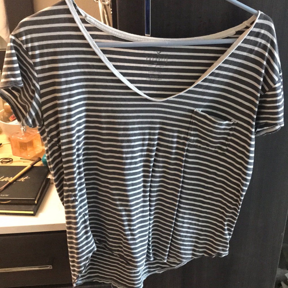 Short sleeve stripped shirt